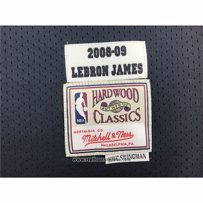 Camiseta Cleveland Cavaliers LeBron James #23 Mitchell & Ness 2008-09 Negro